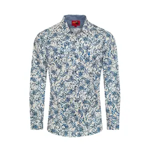 Men's Western Pearl Snap Print Shirt - PS100L-1079