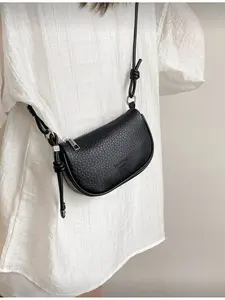 Litchi Grain Mini Handbag Women New Fashion Compact Daily Pu Leather Crossbody Bag Small Wallet Stylish Crossbody Bags