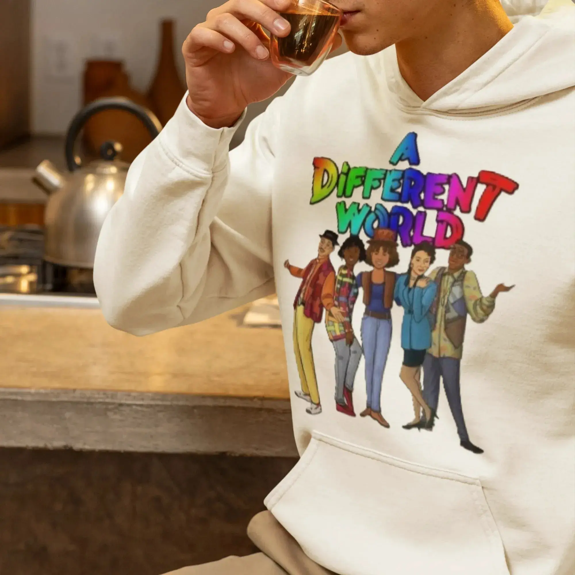 80's Hoodie Animated A Different World Premium Blended Ultra Soft Pullover