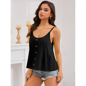 Women's Loose Flowy Camisole Top Summer Spaghetti Strap Tank Shirt Blouse for Casual Vacation Outdoor