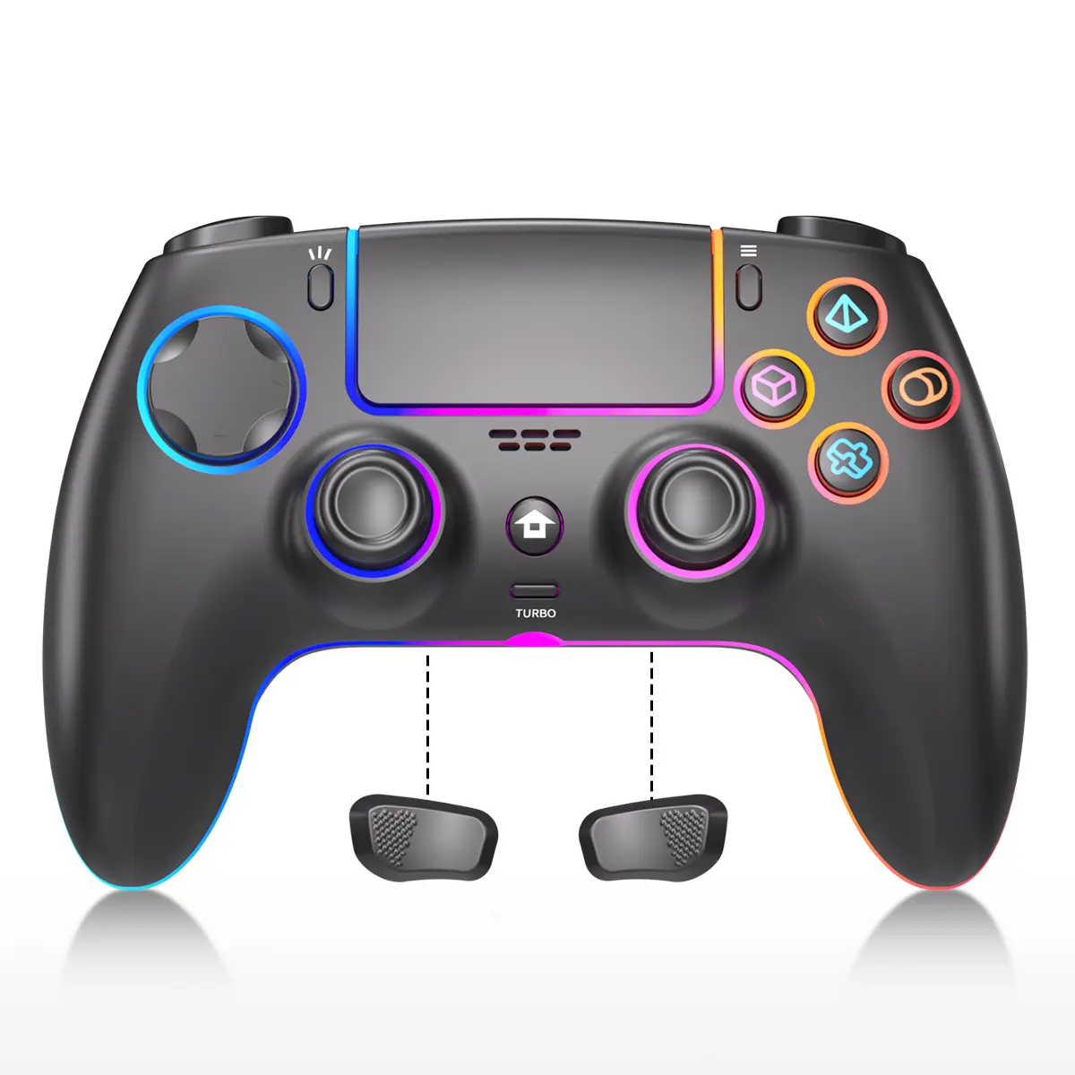 YUYIU PS-5 Wireless Controller  Romote Compatible With PS5/Slim/Pro/Windows PC,  For PS5 With 3.5mm Audio Jack, Touch Pad, Six Axis Motion Control, Charging Cable game stick Black Gaming Items  custom controller ps5 accessories Console Smartphone