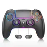YUYIU Wireless Controller for PS5/Slim/Pro, Windows PC & Smartphone - 3.5mm Audio Jack, Touch Pad, 6-Axis Motion Control, Charging Cable Included, Black Custom Console Accessories, Gaming Items