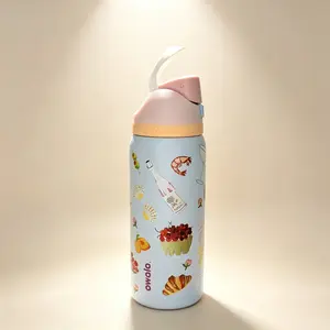 Owala FreeSip Insulated Stainless Steel Water Bottle with Straw - BPA-Free, 32 Oz Kitchen Drinkware, Stylish Vacuum Flask for Travel, Sports Use
