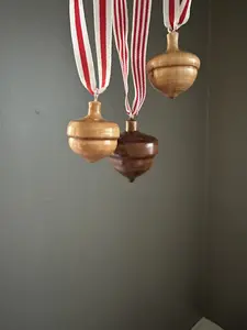 Handcrafted Wood Acorn Christmas Tree Ornament