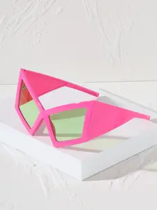 New Future Tech Exaggerated Unusual Large Frame Glasses, Fashion Street Style Eye-Catching Hip-Hop Stage Show Cyberpunk Decorative Mirror