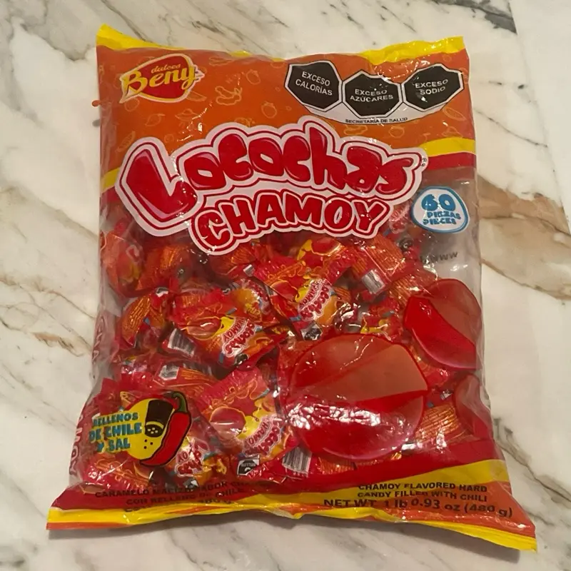 Locochas chamoy candy ball with chili