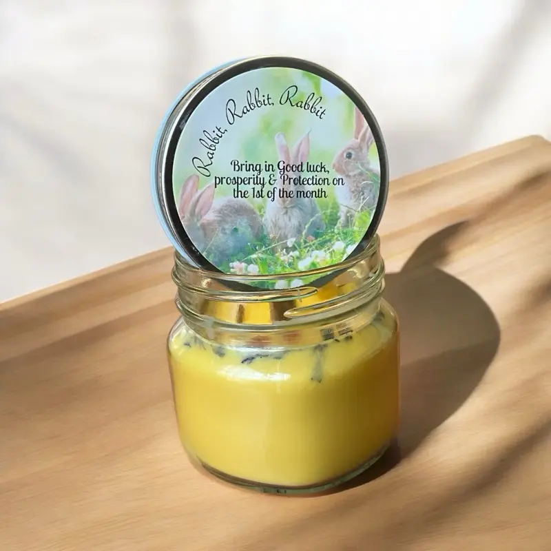 Rabbit Rabbit Rabbit intention Candle Rabbit Rabbit Rabbit intention Candle