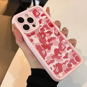 Fashion Camo Pattern Phone Case Casing, Full Coverage Protective Case with Protection for iPhone 11 12 13 14 15 Pro Max 16 Series, Smartphone Phone Accessories