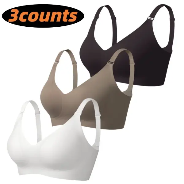 3PCS Comfortable & Stylish  European and American Women's Bras Set Soft Supportive Underwear Fashion Fit Basic Minimalist Everyday Wear Black Friday Womenswear Style bra push up bra jelly bras