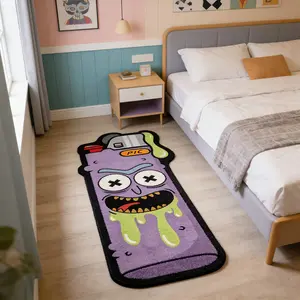 Funny Lighter Pattern Carpet, Trendy Rug, American Vintage Irregular Shape, Soft Plush Mat, Home Decor for Living Room, Bedroom, Study, Sofa, Cartoon Pattern Rug