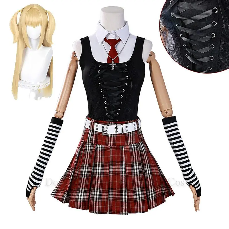Misa Amane Cosplay Note Death JK Costume Debut Daily Sexy Dress Subculture Necklace Uniform Outfit Wig