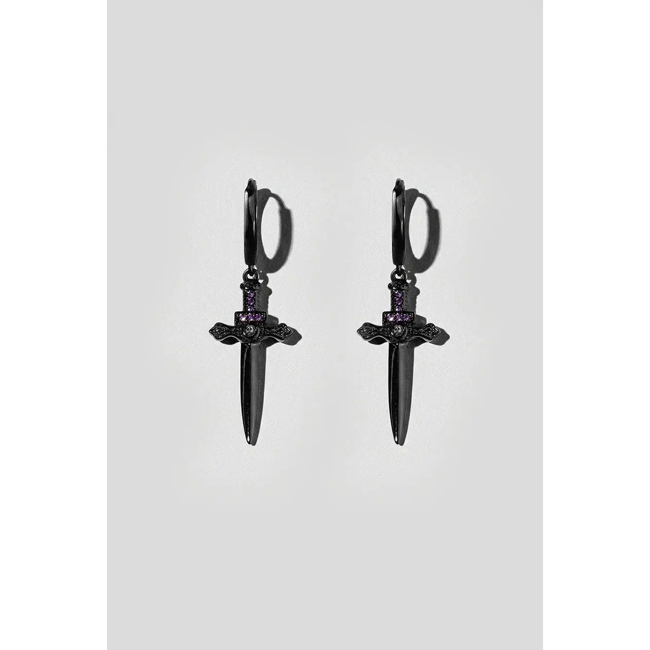 Black Sword Huggie Earring Black Sword Huggie Earring