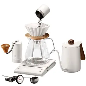 Hand Brewed Coffee Set for Home American Style Simple Hand Grind Coffee Pot Combination Portable Outdoor Gift Box Coffee Grinder