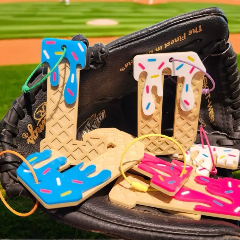 Ice Cream Drip Sports Bag Tag - Single Letter- Custom