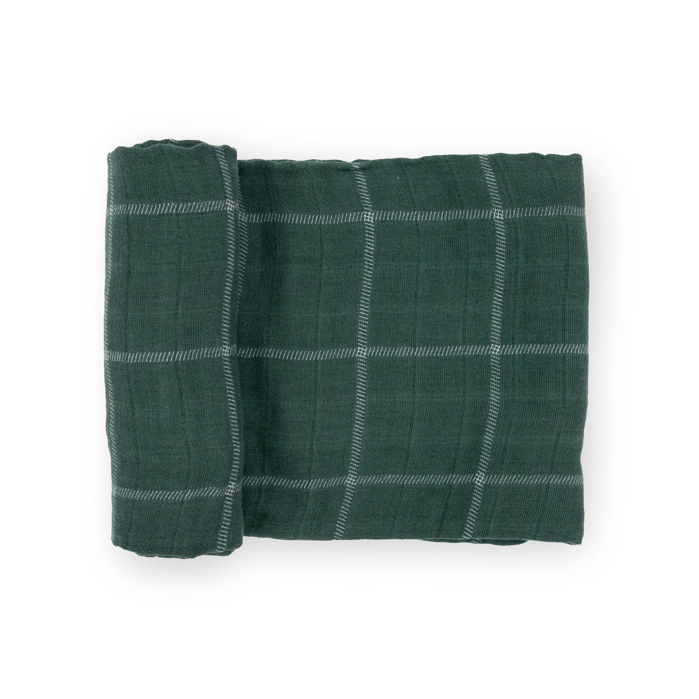 Cotton Muslin Swaddle Blanket - Soft Lightweight Evergreen Plaid Bedding Blanket & Throw, Soft Lightweight Blanket