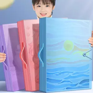 A3 Diamond Painting Storage Album with Handle, PP Material, 40 Pages, Holds Up to 80 Artworks, 17.3 X 13.1 Inches, Collector, Artist