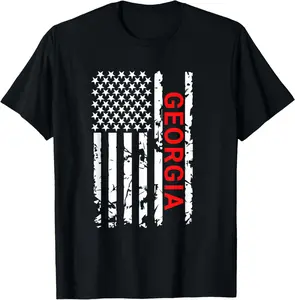 Georgia Men And Women T-Shirt plussize graphic tees，top，100%cotton Vintage Womenswear shirt  for  women
