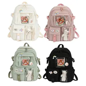 Casual Cute Nylon Backpack for Students, School or Leisure in Multiple Colors with Free Shipping