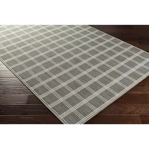 Oretha Gray Checkered Cut and Sew Custom Rug