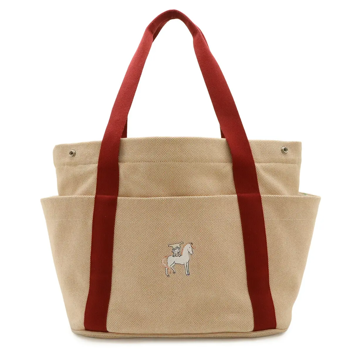 Pre-owned HERMÈS Canvas Tote Bags Hermes Cabriole Cotton Mothers Tote Bag