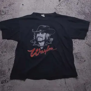 Vintage 80'S Waylon Jennings 1984 Outlaw Country T-Shirt Double Sides Size S-5Xl