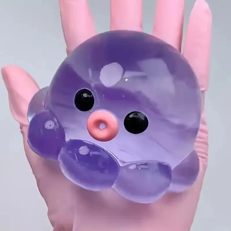 Slow Rebound TPR Homemade Bubble Octopus Squeeze Toy, Stress Relief Sensory Interactive Toy for Relaxation, Party & Birthday Gift