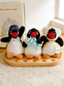 Cute Pingu Plush Keychain, Creative Gift, Hanging Decoration, Cartoon Doll Bag Charm