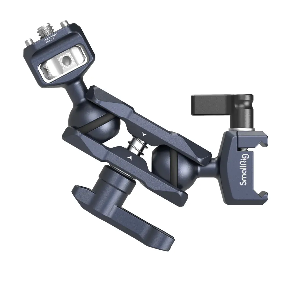 SmallRig Articulating Magic Arm Camera Mount (3875) with NATO Clamp + Threaded Retractable Pins, 1/4"-20 Screw, 360-Degree Rotation, 12 lb Max Load, Includes Wrench for DSLR, Field Monitors, Flashes, LED Lights (Camera Accessories)