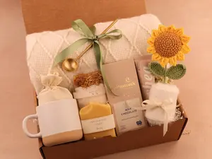 NEW Hygge Gift Box with Blanket, Sending a hug, Thinking of you, Sympathy gift Basket, Bereavement, Encouragement gift, Thank You