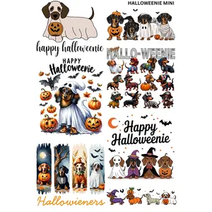 Halloweenie Mini DTF Transfer Gang Sheet 24.5" x 36" Direct To Film for DIY Enthusiasts Vibrant Custom Options Cozy Handmade Aesthetic