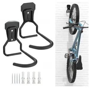 Bike wall Heavy-duty metal hooks; Self-standing wall-mounted storage rack for bicycles; Garden warehouse storage and storage rack for heavy loads