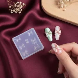 Mini Bowknot Nail Art Molds, Fairy Y2K Retro Sweet Style, Delicate 3D Detail, Easy to Demold, Reusable for DIY Nail Art