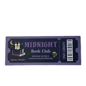 Midnight Book Club Ticket for Midnight Readers with Midnight Coffee and Dark Chocolate Vibes #MidnightReader #BookishLife