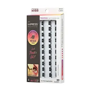 Impress Falsies Self Adhesive Eyelashes Refills 30 Clusters - Voluminous