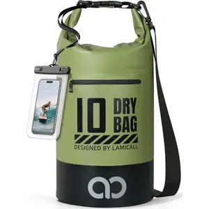Dry Shell Pouch Dry Bag Waterproof Backpack - [Zippered Pocket] 5L/10L/20L/30L/40L Roll Top Waterproof Bag with Water Proof Phone Case, Floatable Drybag for Swimming, Boating, Kayaking, Camping, Beach