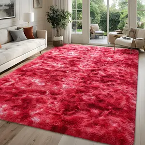 Tie dye design plush carpet, modern bedroom super fluffy soft touch, dual-use for home decoration, 3x5/ 4x6/ 5x8 feet