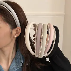 Hair band accessories for women girl headband yoga korean sweets popular leading fashion makeup hoop kpop pearl vintage Designer