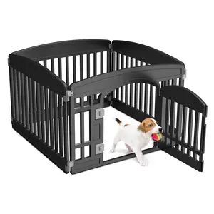 Plastic Dog Playpen 24 Inch, 4-Panel Pet Fence for Small Dog