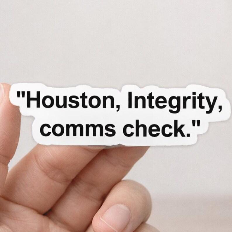 (Set of 2,3,5 pcs) Houston Integrity Comms Check Sticker, Copy Moon Joy Sticker, Funny Space Lover Sticker Pack for Laptop, Water Bottle