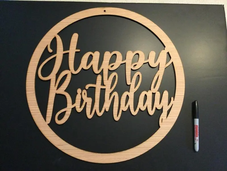 Happy Birthday Banner, Happy Birthday Circle Sign 18 inch, Birthday Party Sign, Birthday Circle Frame, Party Backdrop, , Birthday decor