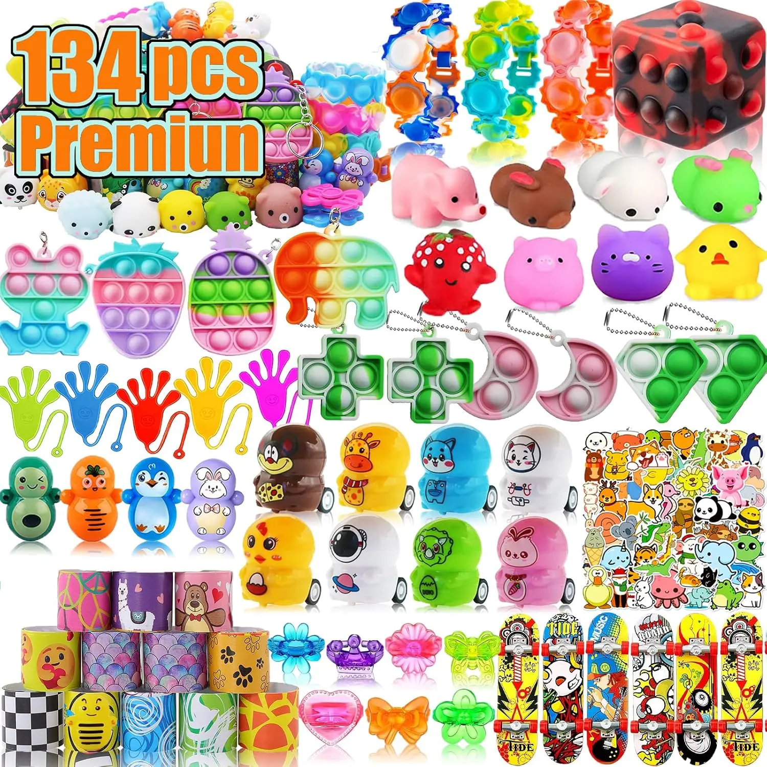134 PCS Party Favors for Kids 3-5 8-12, Goodie Bag Stuffers, Treasure Box Toys for Classroom Prizes, Pinata Filler, Treasure Chest for Students Rewards, Carnival Prizes, Birthday Gifts