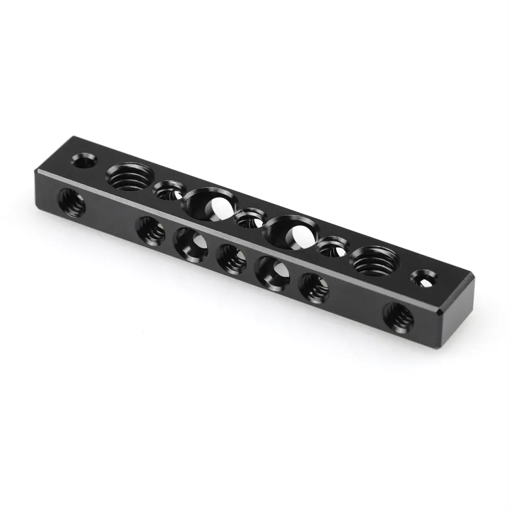 SmallRig Aluminum Alloy Cheese Plate (1091) for Red Camera, 3/8"-16 Mount, 1/4" & 3/8" Inch Threaded Holes, Includes 1 x 1/4'' Double Head Screw & 1 x Hex Screw, Camera Accessories