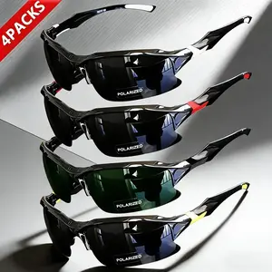Sunglasses, Men's Polarized Driving Sunglasses, 4 Pack Wrap Around Polarized Shades, UV Blocking Mens Eyewear for Driving Fishing Cycling Hiking Outdoor