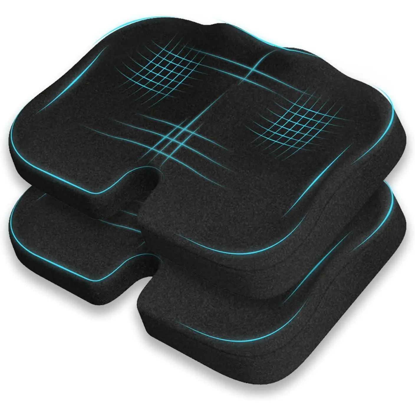 Stadium Seat Cushion, Extra Thick 50D High-Density Bleacher Cushion with Carry Handle, Non-Slip Water-Resistant Stadium Cushions for Bleachers & Outdoor Events(2-Pack)