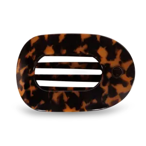 Teleties | Tortoise Large Flat Round Clip