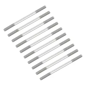 METALLIXITY Double Ended Stud Screws (M4 Thread 70mm Length) 10pcs, 304 Stainless Steel Dual Threaded Rod Bolts - for House Maintenance