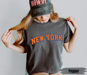Comfort Colors New York Basketball Tee, Retro NY BBall Streetwear