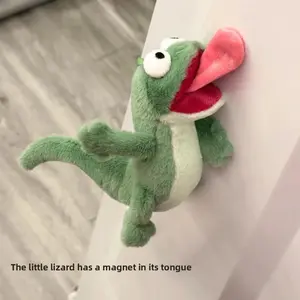 14cm Beaver Lizard Tom Cute Vocal Toy Magnetic Tongue Lizard Abstract Plush Toy Anime Creative Birthday Gift Cute Plush Toys For