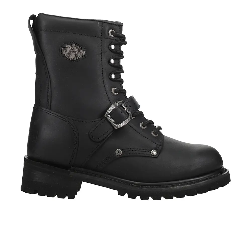 HARLEY-DAVIDSON FOOTWEAR Mens Faded Glory Leather Motorcycle Casual Boots Ankle - Black