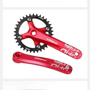 Mountain bike 38T square hole crank+disc (red)